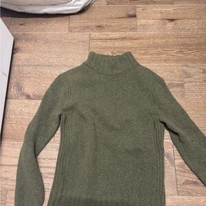 J. Crew Olive Green Funnel Neck Sweater